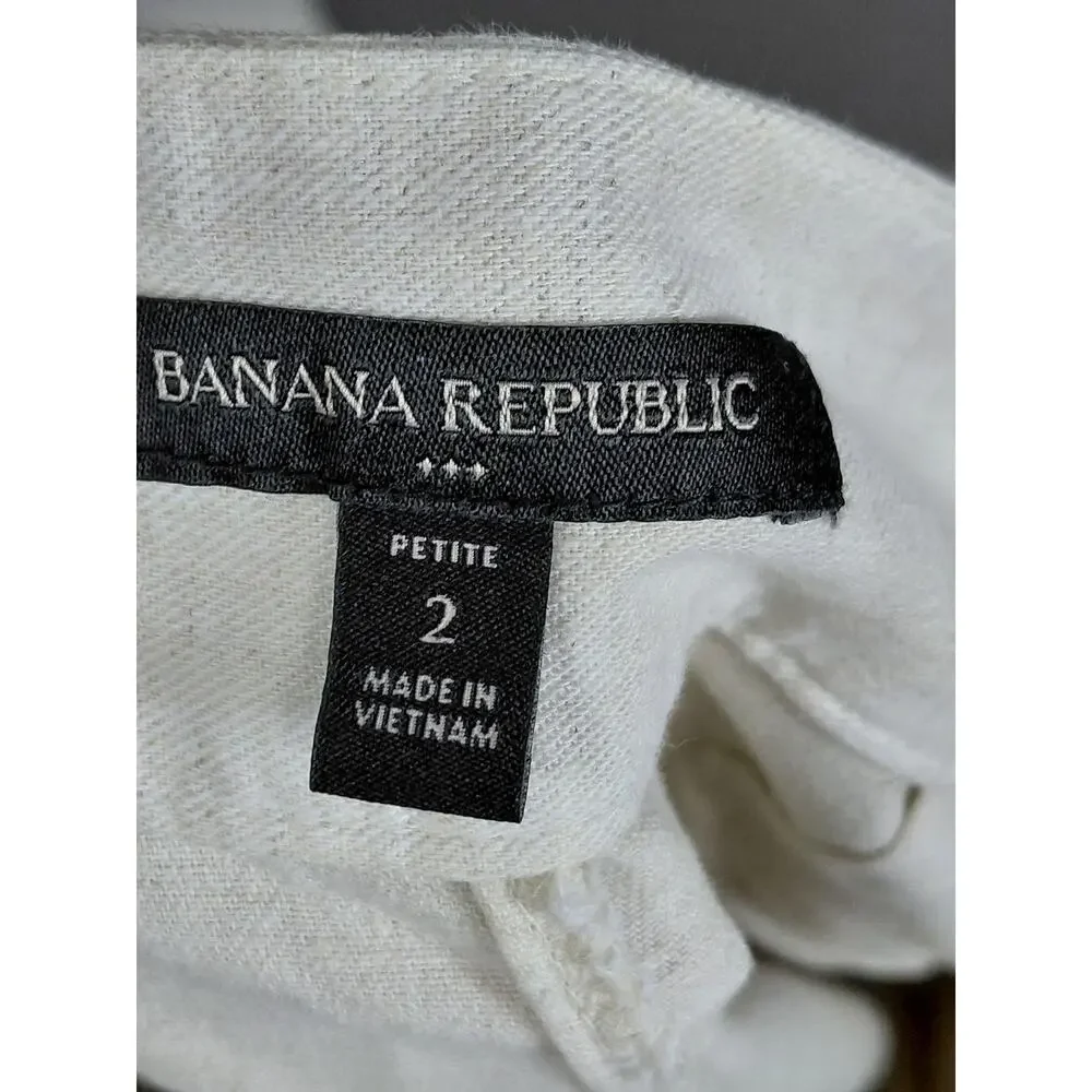 BANANA REPUBLIC Linen Beige Lightweight Pants Women Size 2